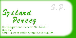 szilard perecz business card